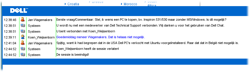 dell linux chat